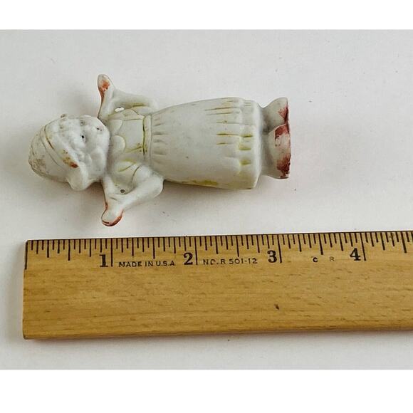 Japan Non Glazed Porcelain Figure Dutch Girl White - Picture 9 of 9